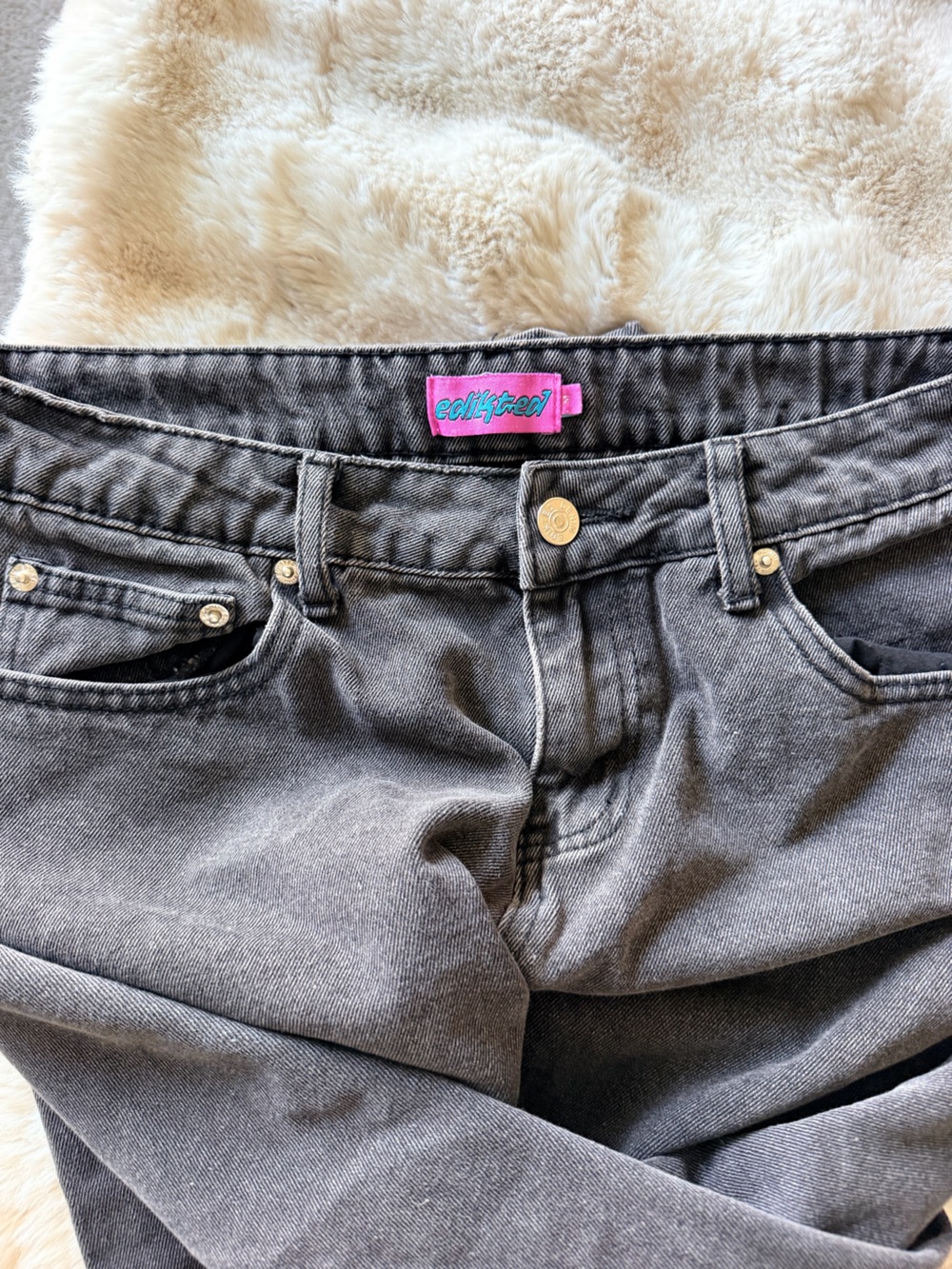 Edikted Charcoal Black Jeans